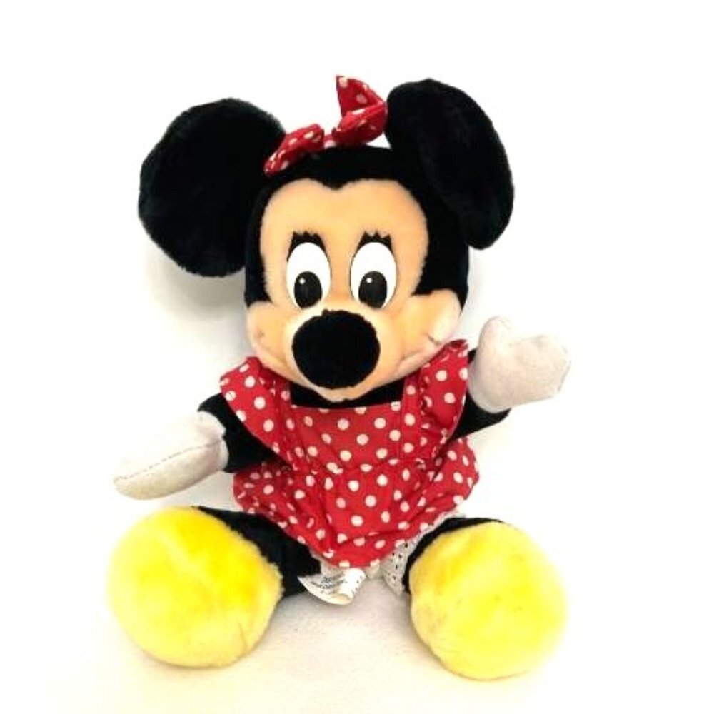 Vtg Minnie Mouse 12" Plush‎ Doll Stuffed Animal Toy Disneyland Walt Disney World